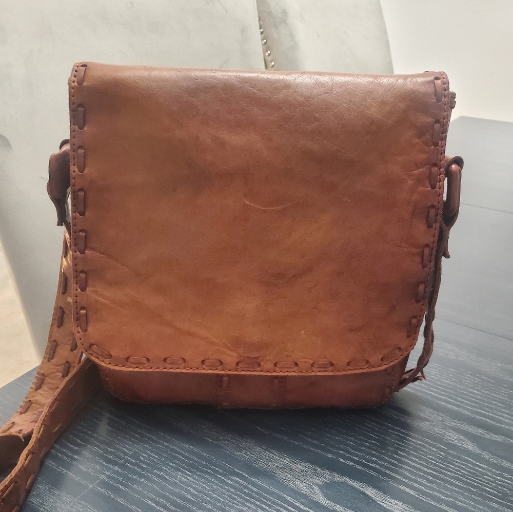 Brown Leather Crossbody Bag